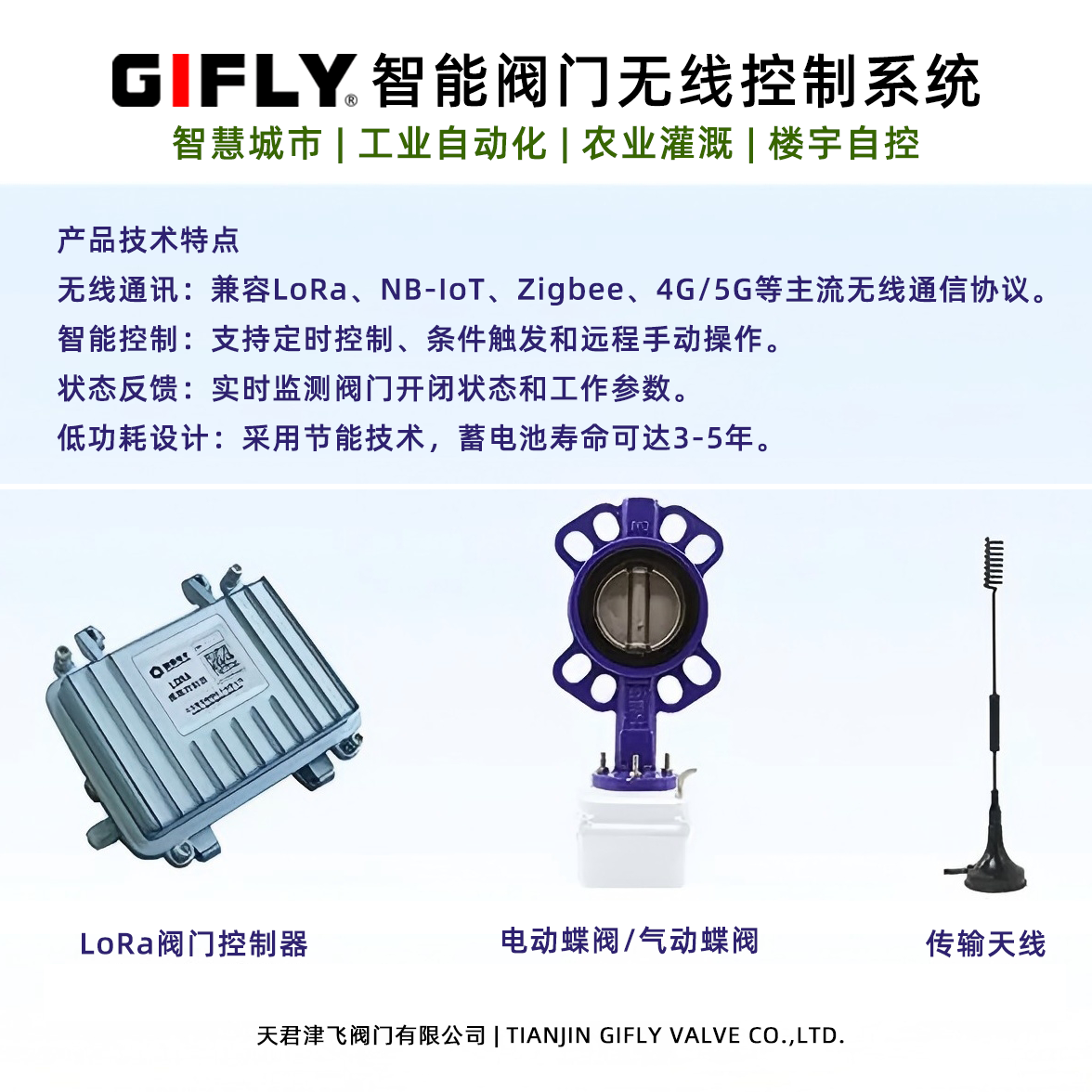 君飞智能阀门无线控制系统